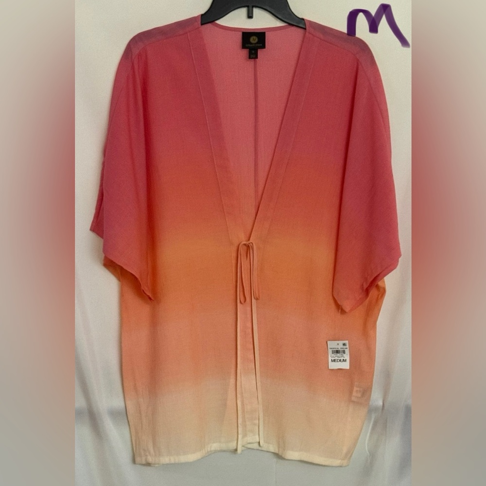 JM Collection Soft Peach Kimono